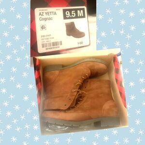 Arizona Jean Company Cognac Lace Up Boots